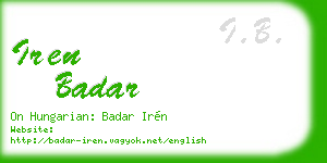 iren badar business card